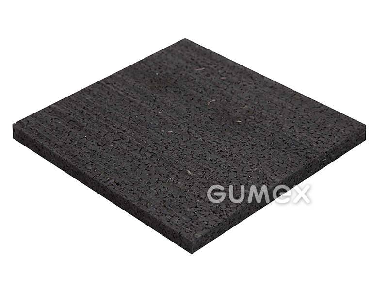 ELASTON-ELTEC GR 950 FS, 20mm, 2000x1000mm, 950kg/m3, recycelter Gummi, PU-Bindemittel, schwarz, 
